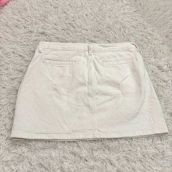 Frame denim lace up‎ Mini Skirt parchment off white size 27 - Picture 3 of 10